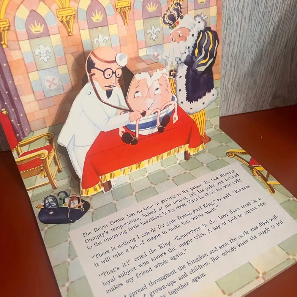 Vintage Humpty Dumpty and Old King Cole Pop-Up Action Book Carolyn Rath Artcraft
